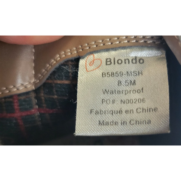 Blondo Ankle Booties Liam B5859-MSH Tan Suede Waterproof Side Zip Womens Sz 8.5M - Picture 2 of 11